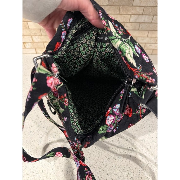 Vera Bradley Iconic Triple Zip Hipster Crossbody Bag - Winter Berry pattern - Picture 3 of 3